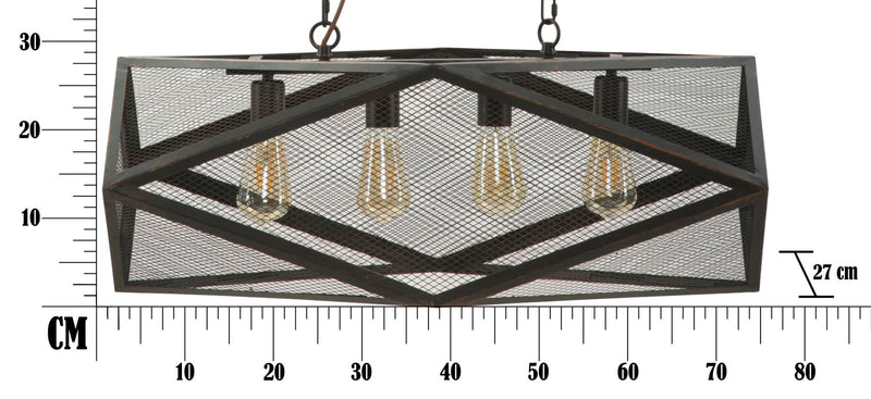 Lustra Mauro Ferretti Cage  75X27X28 cm, Multicolor