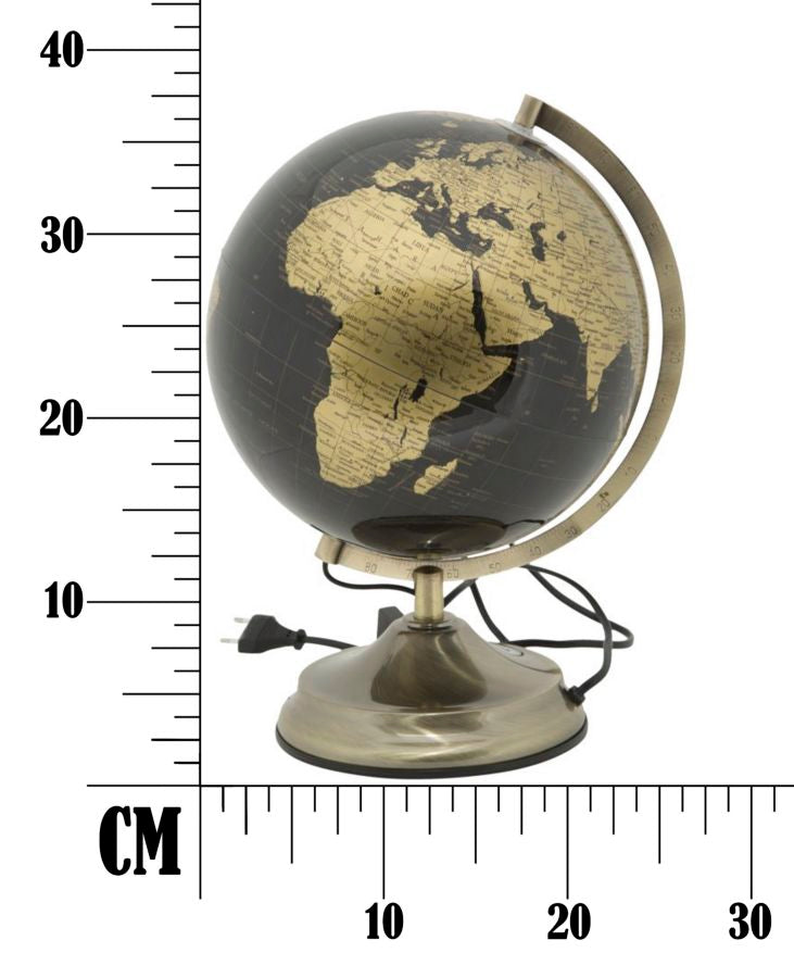Decoratiune Luminoasa Mauro Ferretti Globe With Light Bronze  Ø 25X38 cm, Multicolor