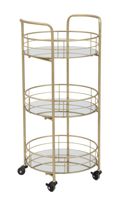 Carucior Servire Mauro Ferretti Glam Rotondo  Ø 38X77,5 cm, Auriu