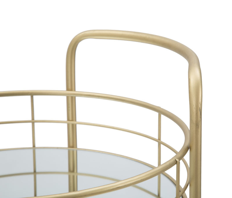 Carucior Servire Mauro Ferretti Glam Rotondo  Ø 38X77,5 cm, Auriu