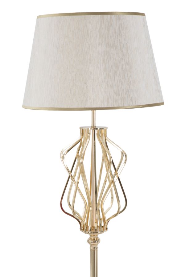 Lampadar Mauro Ferretti  Glam X  Ø 40X170 cm, Auriu/ Crem