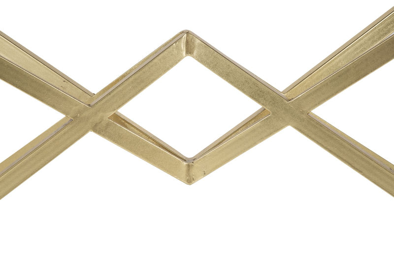 Consola Mauro Ferretti Piramid  130X40X75 cm, Auriu/ Negru
