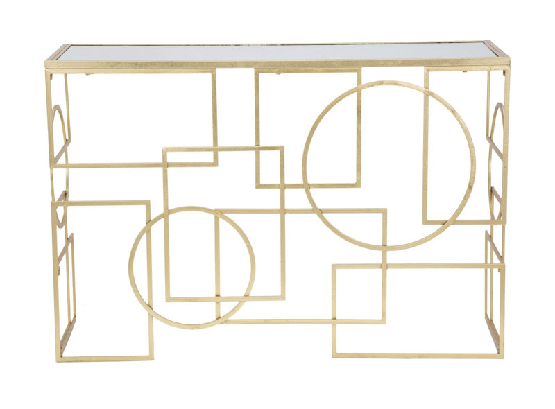 Consola Mauro Ferretti Marie  120X41X81 cm, Auriu/ Negru