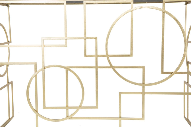 Consola Mauro Ferretti Marie  120X41X81 cm, Auriu/ Negru