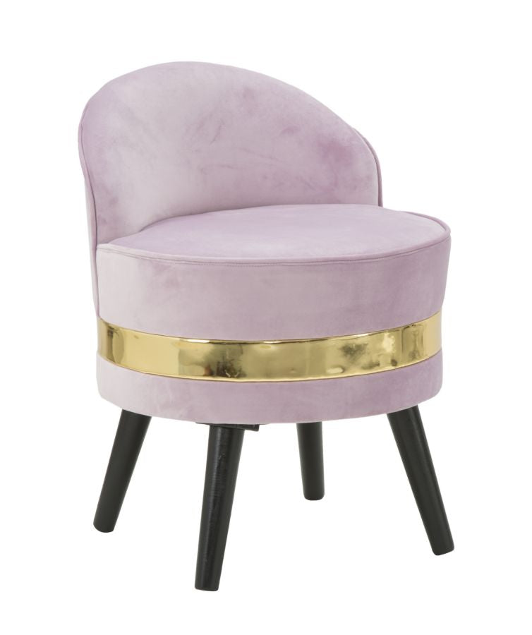 Scaun Little Mauro Ferretti Paris Rose  Ø 45X62 cm, Roz / Auriu/ Negru
