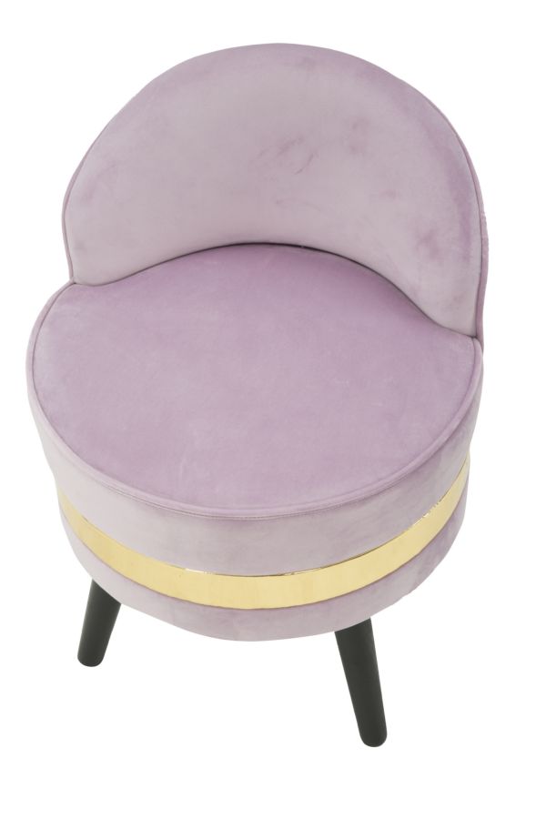 Scaun Little Mauro Ferretti Paris Rose  Ø 45X62 cm, Roz / Auriu/ Negru