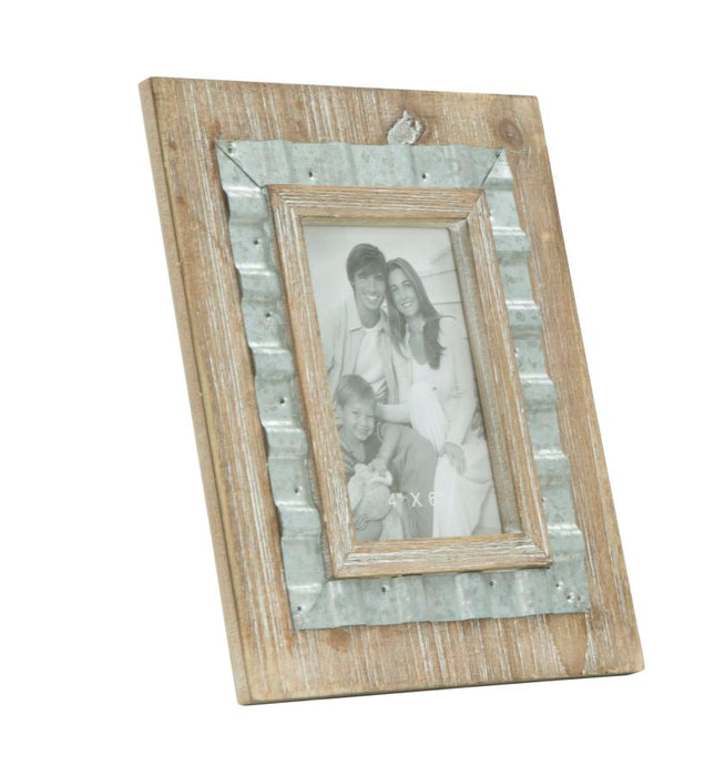 Rama Foto Mauro Ferretti Wody  21,5X3X26,5cm, Dimensiunea Interioara  10X15 cm, Natural / Argintiu