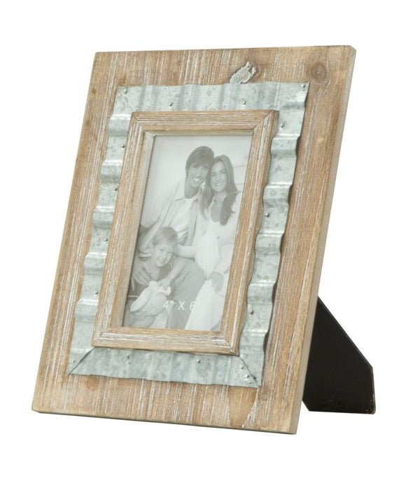 Rama Foto Mauro Ferretti Wody  21,5X3X26,5cm, Dimensiunea Interioara  10X15 cm, Natural / Argintiu