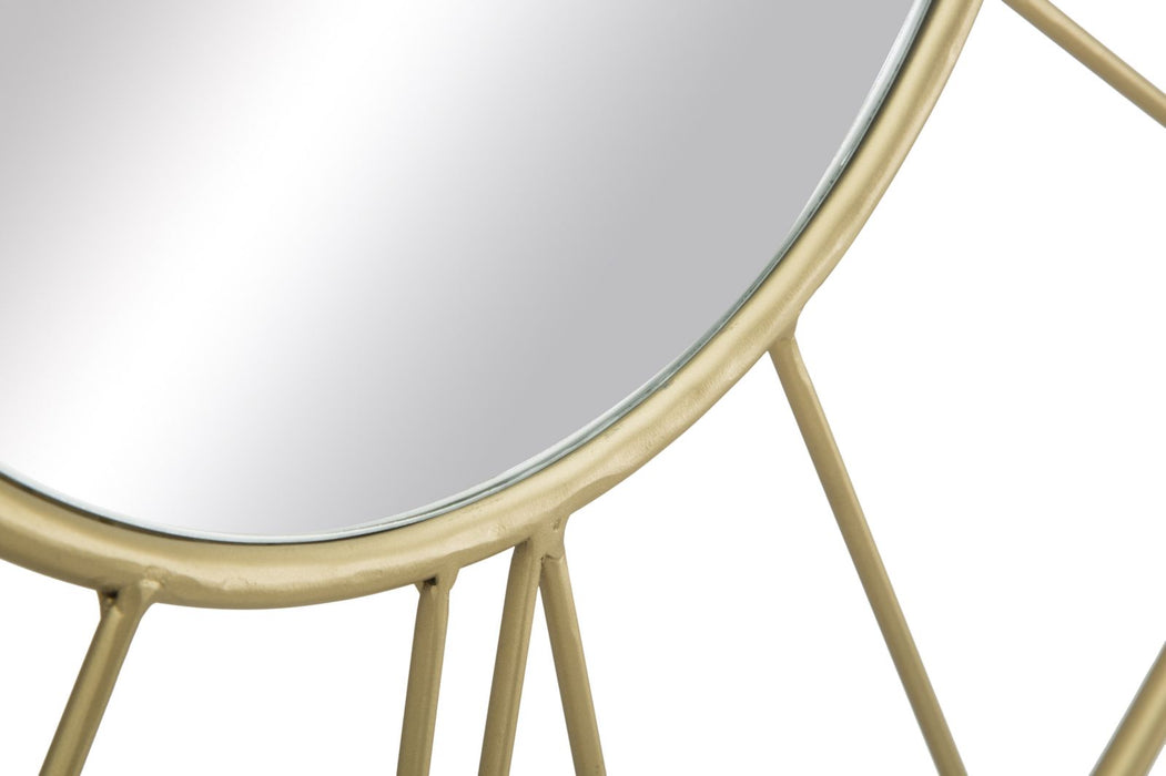 Ceas decorativ de Perete Mauro Ferretti With Mirror Glam Stick  Ø 80X6 cm, Auriu/ Negru