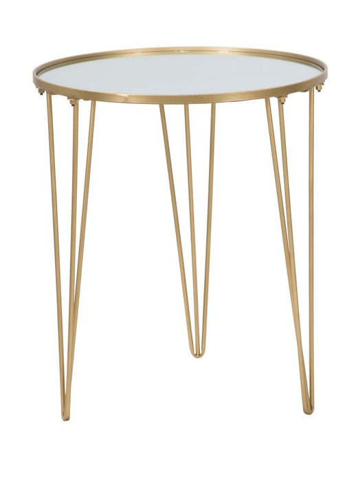 Masuta Cafea Mauro Ferretti Glam Gold/Mirror  Ø 50X58,5 cm, Auriu