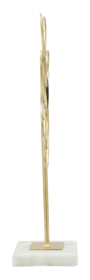 Decoratiune Mauro Ferretti Glam Daisy  24X10X37,5  cm, Auriu