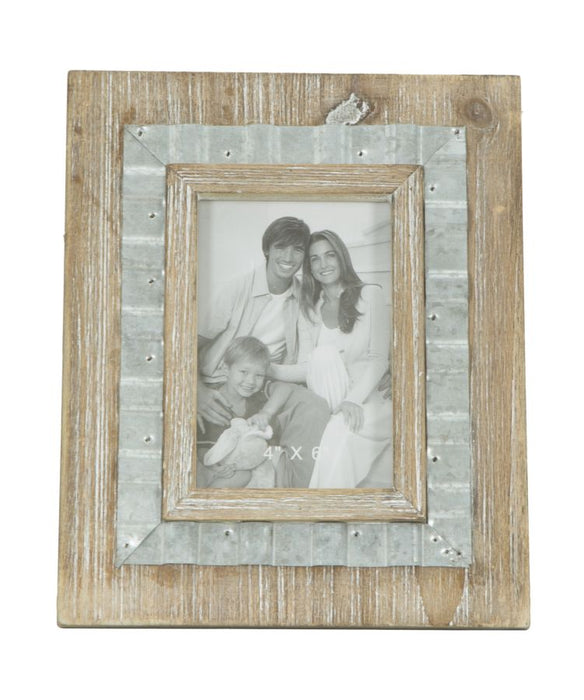 Rama Foto Mauro Ferretti Wody  21,5X3X26,5cm, Dimensiunea Interioara  10X15 cm, Natural / Argintiu