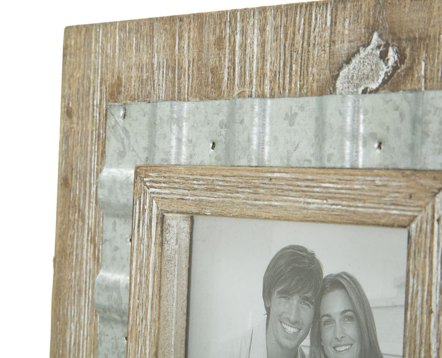 Rama Foto Mauro Ferretti Wody  21,5X3X26,5cm, Dimensiunea Interioara  10X15 cm, Natural / Argintiu