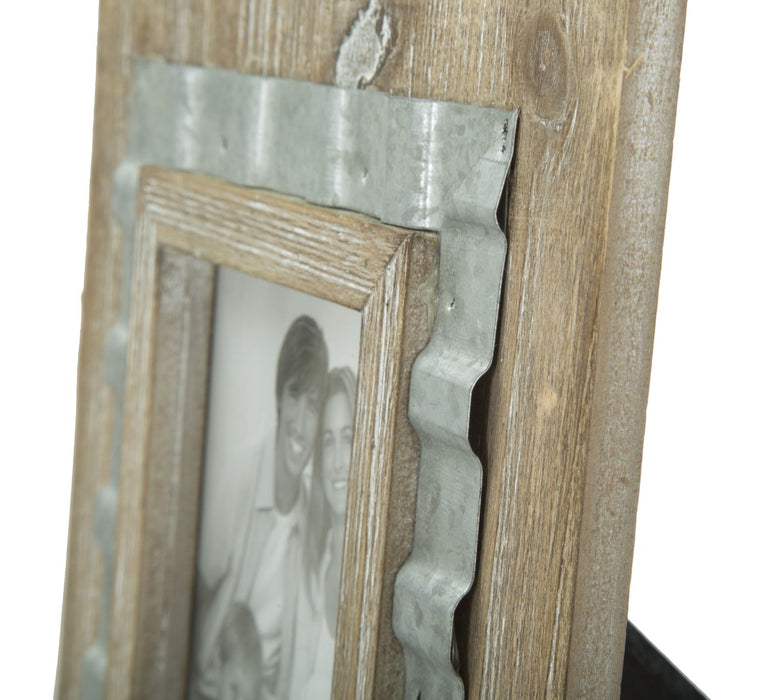 Rama Foto Mauro Ferretti Wody  21,5X3X26,5cm, Dimensiunea Interioara  10X15 cm, Natural / Argintiu