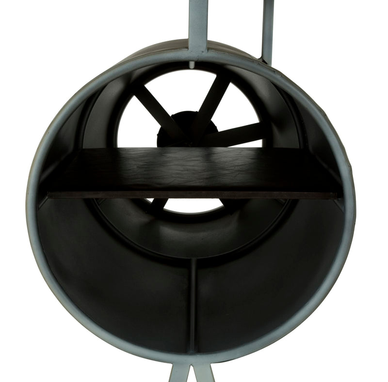 Birou Industrial & Scandinav Mauro Ferretti desk Aviator  181X70,5X71 cm, Negru/Gri