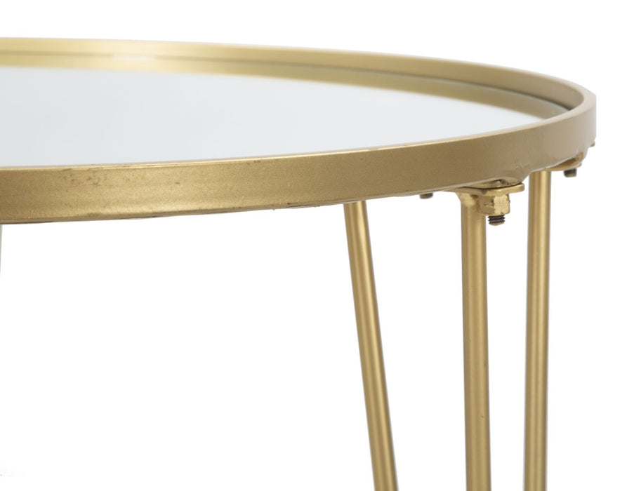 Masuta Cafea Mauro Ferretti Glam Gold/Mirror  Ø 50X58,5 cm, Auriu