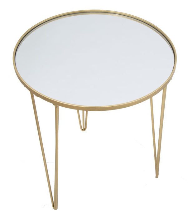 Masuta Cafea Mauro Ferretti Glam Gold/Mirror  Ø 50X58,5 cm, Auriu