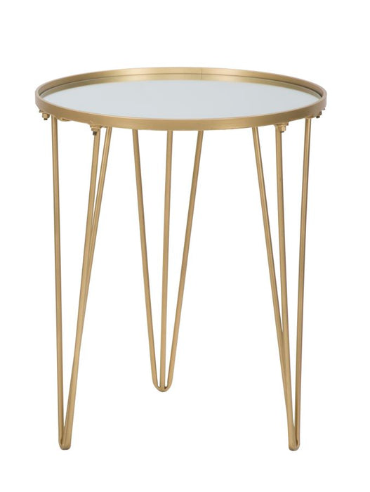 Masuta Cafea Mauro Ferretti Glam Gold/Mirror  Ø 40X49 cm, Auriu