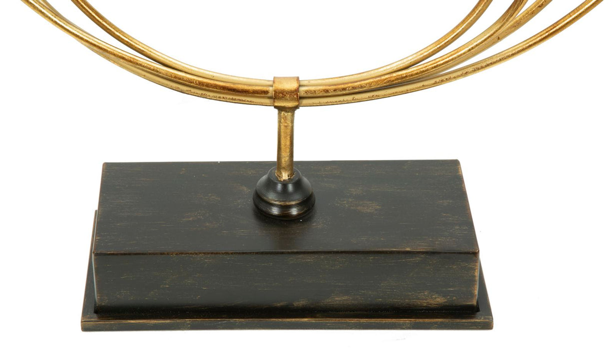 Suport Lumanare Mauro Ferretti Glam Iris  50X12X55 cm, Auriu/ Negru