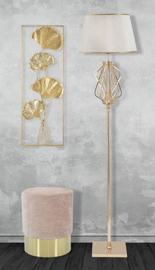 Lampadar Mauro Ferretti  Glam X  Ø 40X170 cm, Auriu/ Crem