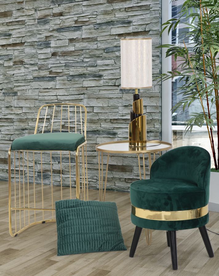 Masuta Cafea Mauro Ferretti Glam Gold/Mirror  Ø 50X58,5 cm, Auriu