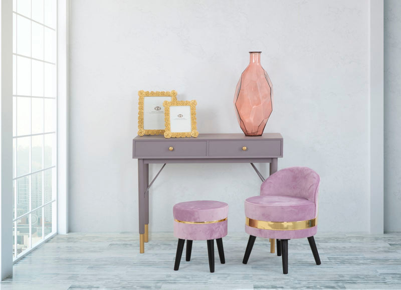 Scaun Little Mauro Ferretti Paris Rose  Ø 45X62 cm, Roz / Auriu/ Negru