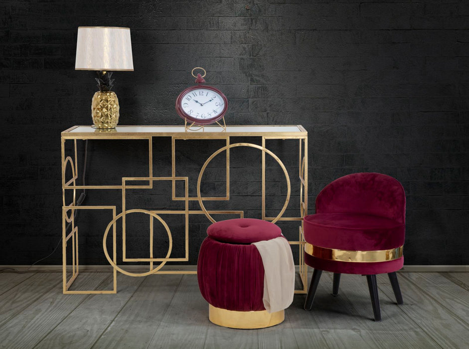 Ceas de Masa Mauro Ferretti Glam Bordeaux  28,5X5,5X33,5  cm, Visiniu / Auriu