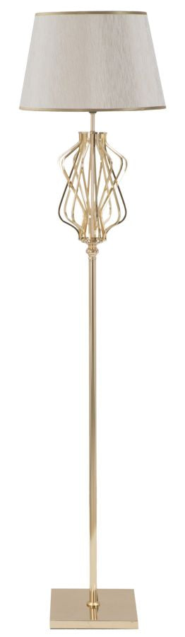 Lampadar Mauro Ferretti  Glam X  Ø 40X170 cm, Auriu/ Crem