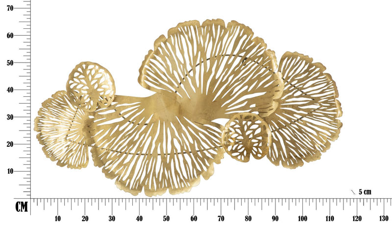 Decoratiune de Perete Mauro Ferretti Iris Verticale  115X5X64 cm, Auriu