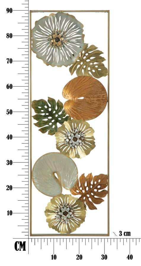 Decoratiune de Perete Mauro Ferretti Leaf A,  31,5X3X90 cm, Multicolor