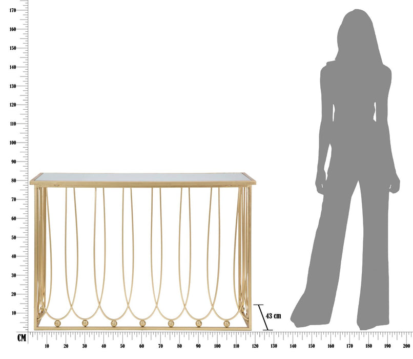 Consola Mauro Ferretti Amelie  120X43X80 cm, Auriu