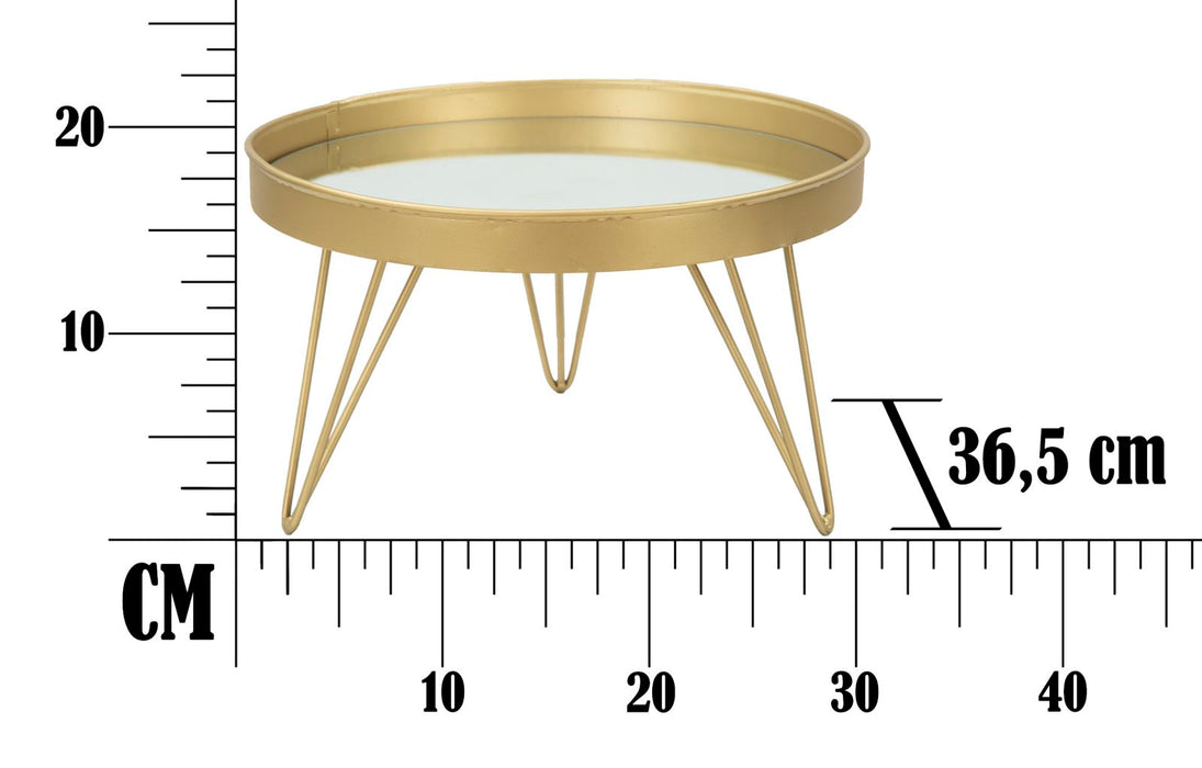 Tava decorativa Mauro Ferretti Glam Gold/Mirror  Ø 31X18 cm, Auriu