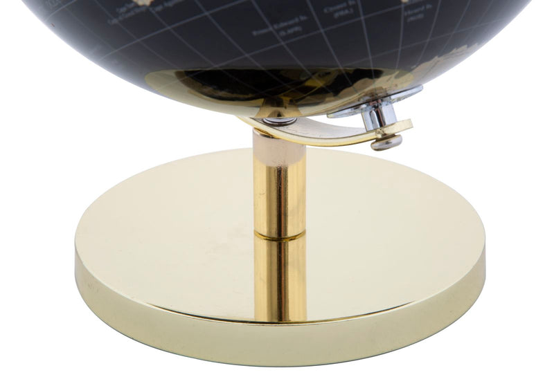 Decoratiune Glob Pamantesc Mauro Ferretti Gold  Ø 20X28  cm, Negru/Auriu