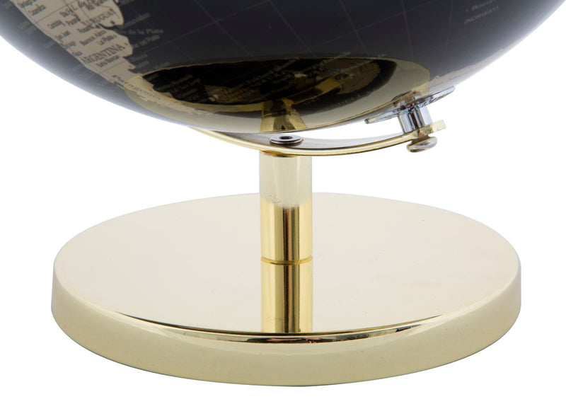 Decoratiune Glob Pamantesc Mauro Ferretti Globe Gold  Ø 25X34 cm, Negru/Auriu