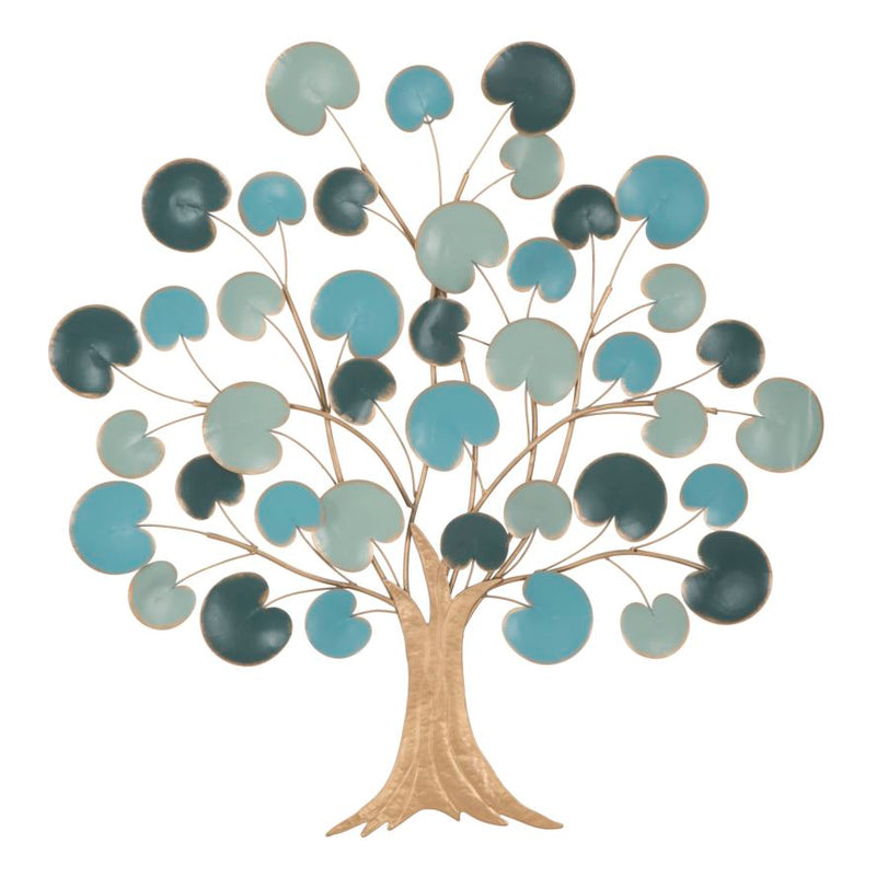 Decoratiune de Perete Mauro Ferretti Apple,  89X2,5X90 cm, Albastru Deschis