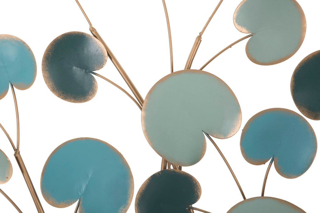 Decoratiune de Perete Mauro Ferretti Apple,  89X2,5X90 cm, Albastru Deschis