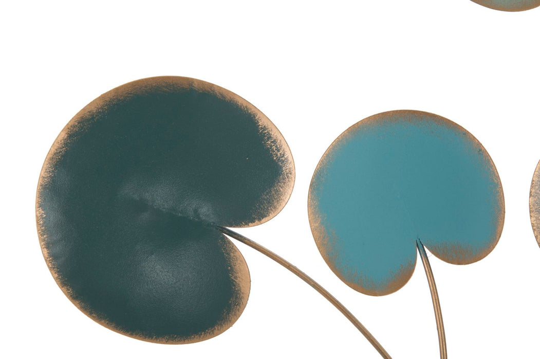 Decoratiune de Perete Mauro Ferretti Apple,  89X2,5X90 cm, Albastru Deschis