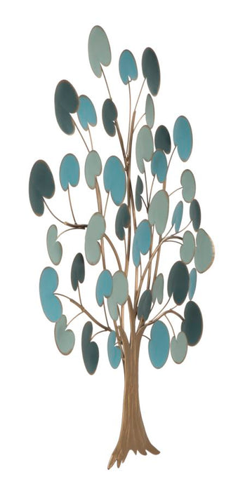 Decoratiune de Perete Mauro Ferretti Apple,  89X2,5X90 cm, Albastru Deschis