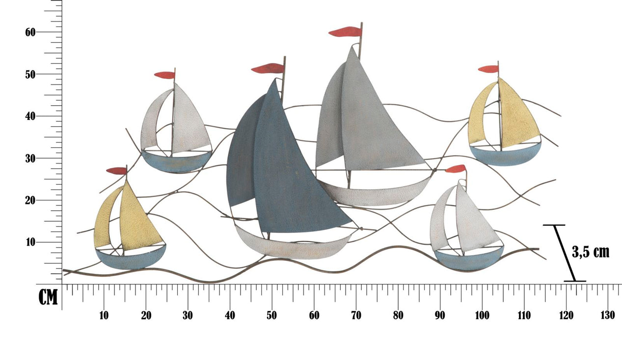 Decoratiune de Perete Mauro Ferretti Sea  114,5X3,5X62,50 cm, Multicolor