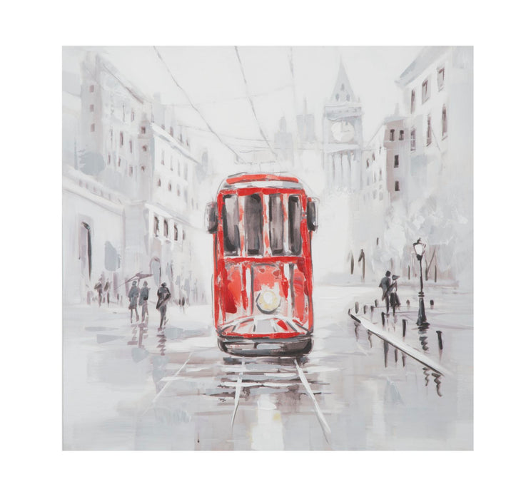 Tablou decorativ Mauro Ferretti Tram A, Pictat Manual, Canvas,  80X3X80 cm, Multicolor