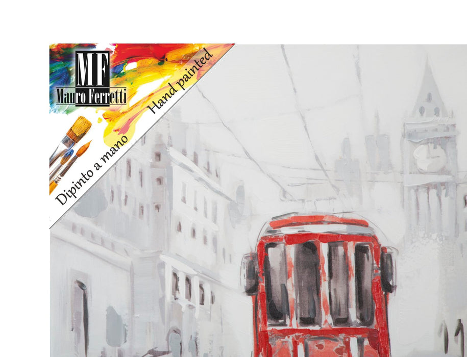 Tablou decorativ Mauro Ferretti Tram A, Pictat Manual, Canvas,  80X3X80 cm, Multicolor