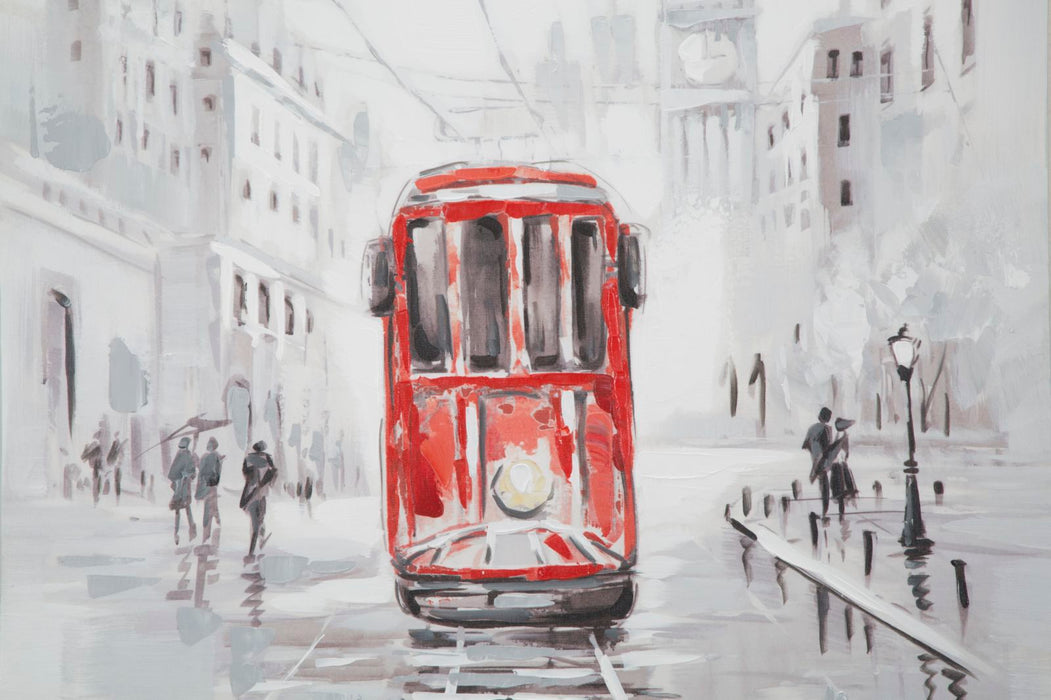 Tablou decorativ Mauro Ferretti Tram A, Pictat Manual, Canvas,  80X3X80 cm, Multicolor