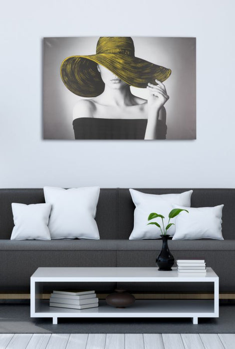 Tablou decorativ Finisat Manual Mauro Ferretti Hat, 120X3,8X80 cm, Multicolor