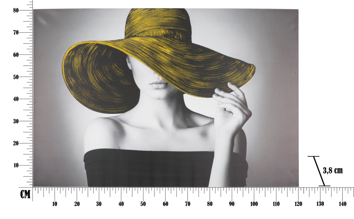 Tablou decorativ Finisat Manual Mauro Ferretti Hat, 120X3,8X80 cm, Multicolor
