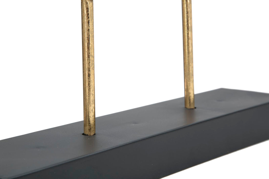 Decoratiune Panel Mauro Ferretti A Circles 49X7X41 cm, Auriu/ Negru