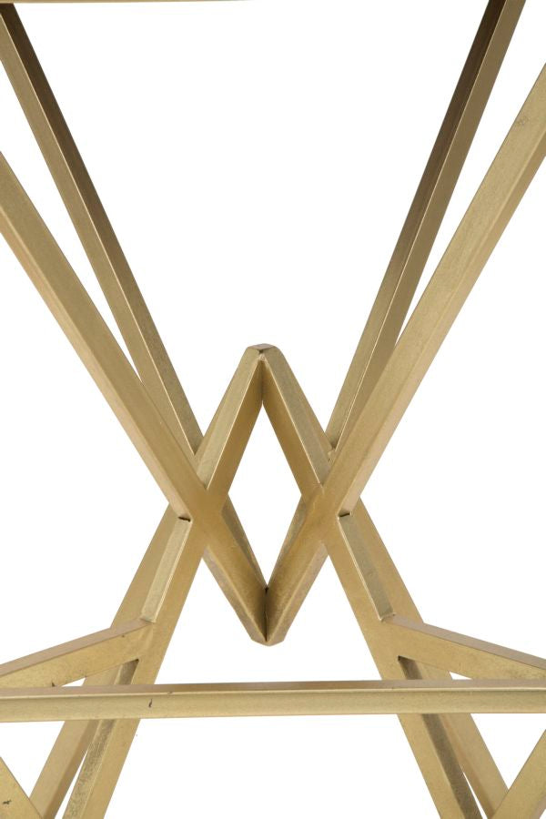 Scaun Bar Mauro Ferretti Piramid  40X40X75 cm, Auriu/ Negru
