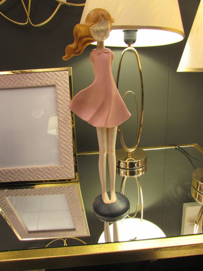 Statueta Mauro Ferretti Dolly  12X9X40,5 cm, Roz