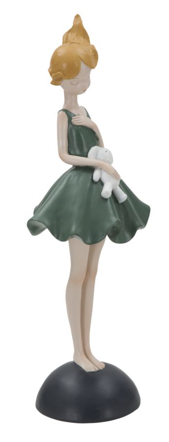 Statueta Mauro Ferretti Dolly With Rabbit  11,5X10X33,5 cm, Verde