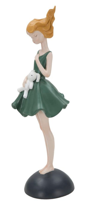 Statueta Mauro Ferretti Dolly With Rabbit  11,5X10X33,5 cm, Verde