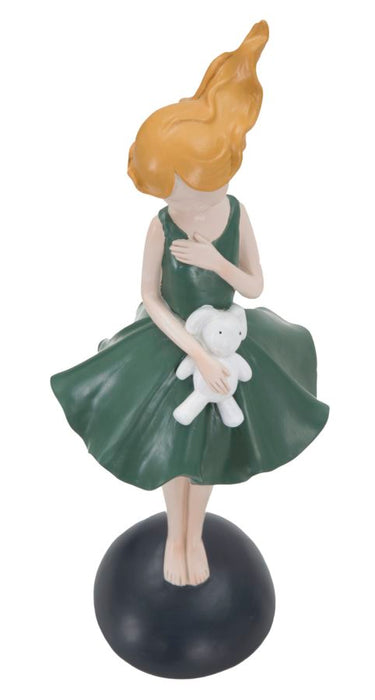 Statueta Mauro Ferretti Dolly With Rabbit  11,5X10X33,5 cm, Verde